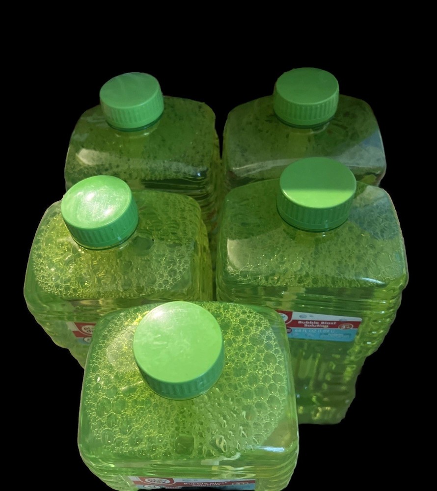 64oz Non Toxic Bubble Blast Solution Bubble Machine 5 Bottles Slide Play Day