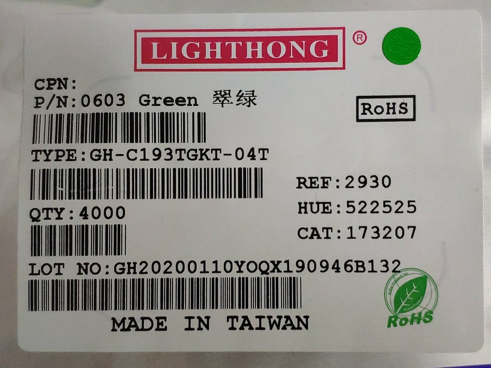 500pcs 0603 Green Super Bright SMD LED Light Emitting Diode