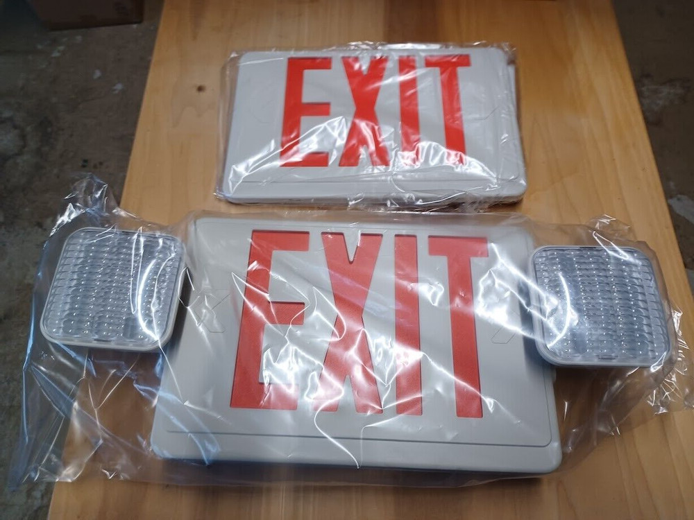 NEW Eiko Exit Sign Emergency Light Red Lettering