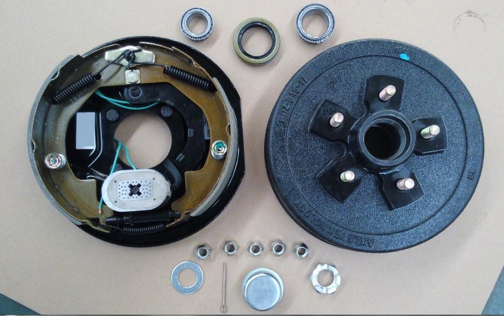 Electric Trailer Brake 10" x 2-1/4" & 5 on 4.5" Hub Drum Kit for 3500 lbs
