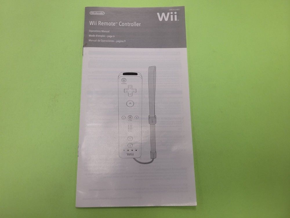Wii remote Controller Nintendo Wii MANUAL ONLY Authentic Booklet