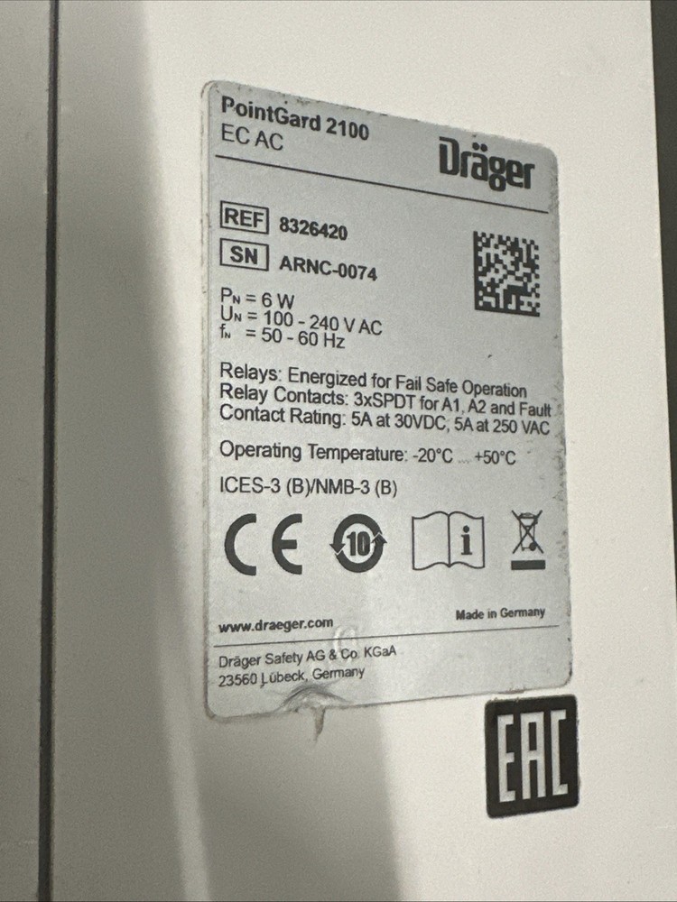 Drager PointGuard 2100 EC/AC Gas Detection System Tested