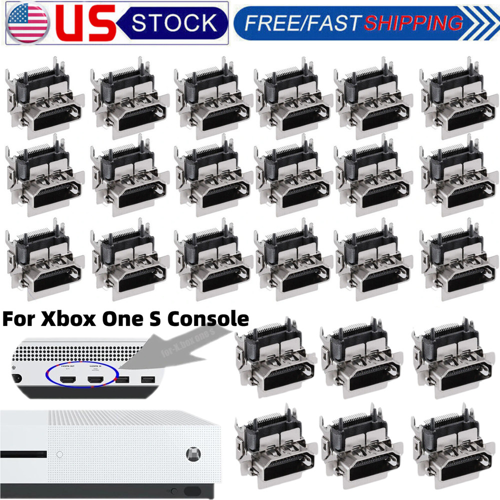 HDMI Port Connector Replacement Socket for Microsoft Xbox One S Game Console Lot