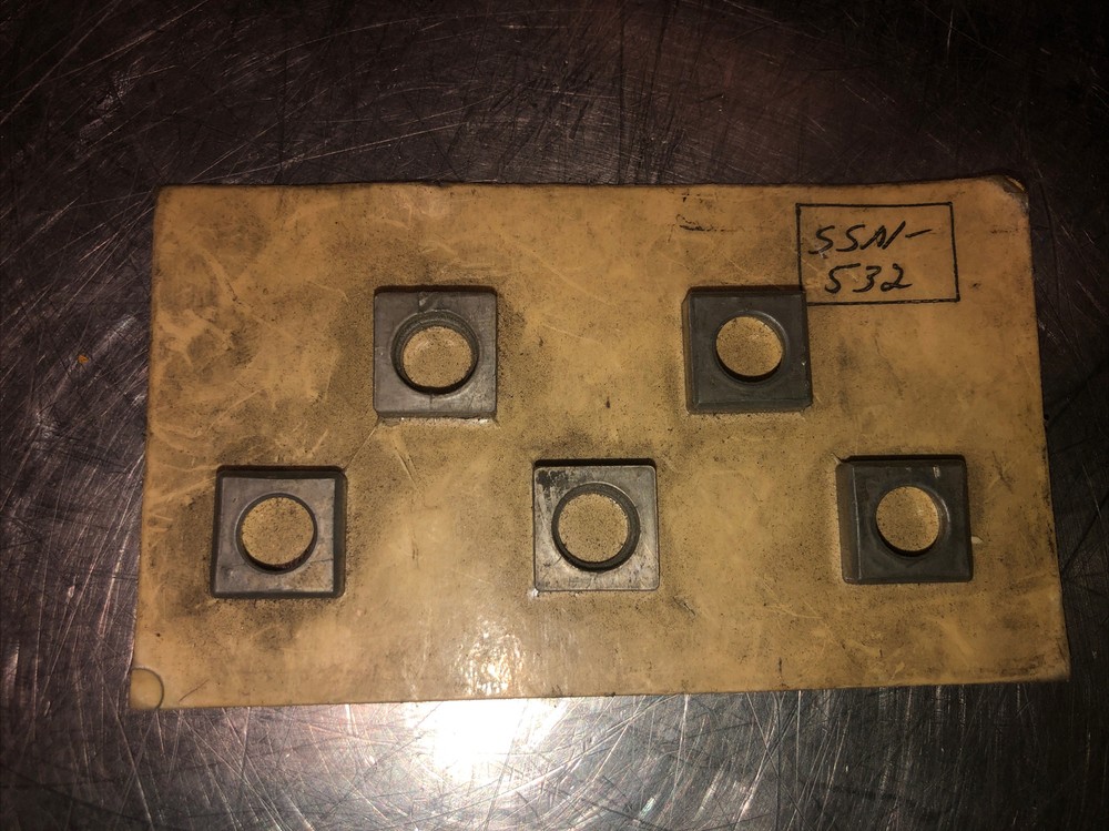 NOS Carboloy Insert SSN 532 5 Pieces