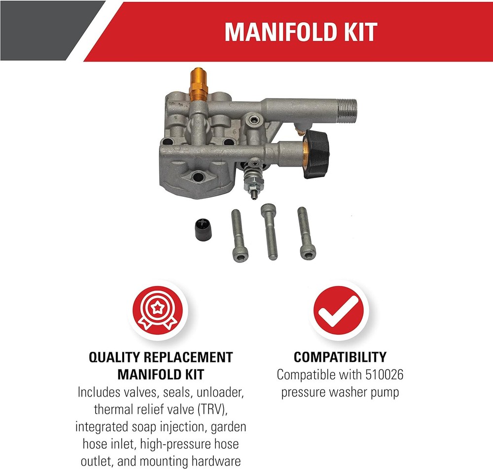 7113810 Manifold Replacement Kit from Simpson Cleaning Genuine OEM Component