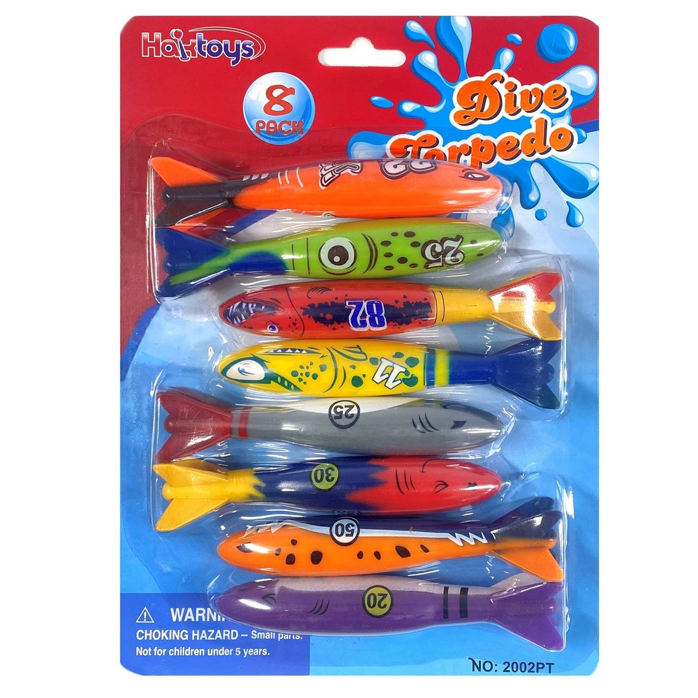 8 Pack Underwater Fast Gliding Torpedo - Great for Beginner Swimmers