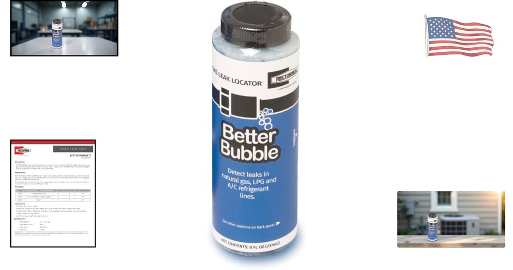 8 oz Better Bubble Advanced Leak Locator: Instant Refrigerant & Gas Detection
