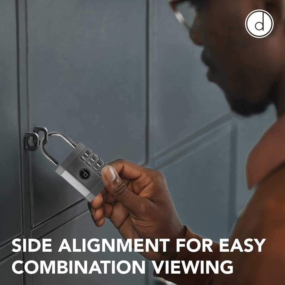 4-Digit Combination Lock - Weatherproof & Keyless Security for Lockers & Gates