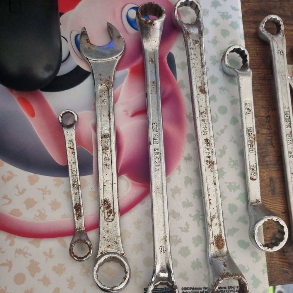 Set Of 7 X Draper Old/ Vintage Spanner’s,