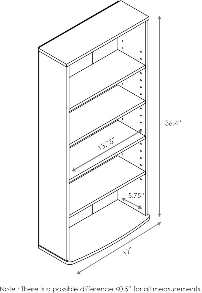 Jaya 4-Tier Multimedia Storage Tower Espresso