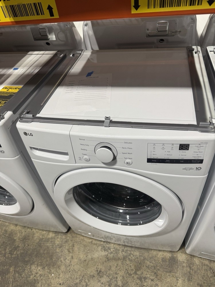 LG WM3400CW-DLE3400W 27" Front Load Smart White Washer / Dryer Set