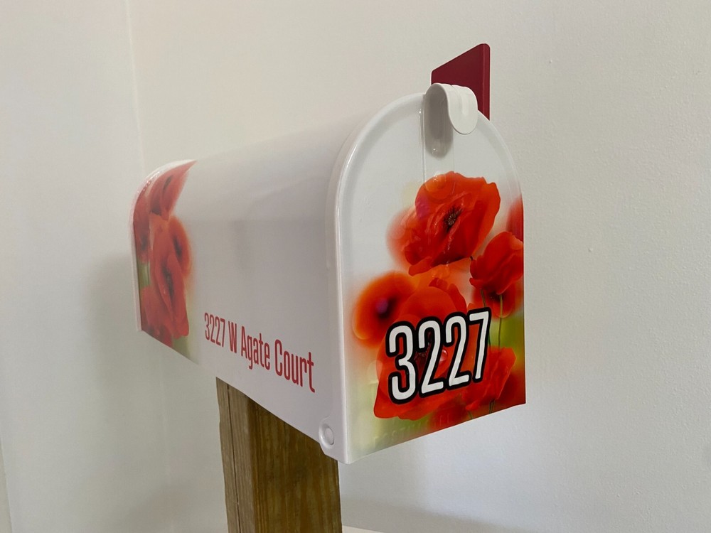 Poppies flowers mailbox gift For Parents
