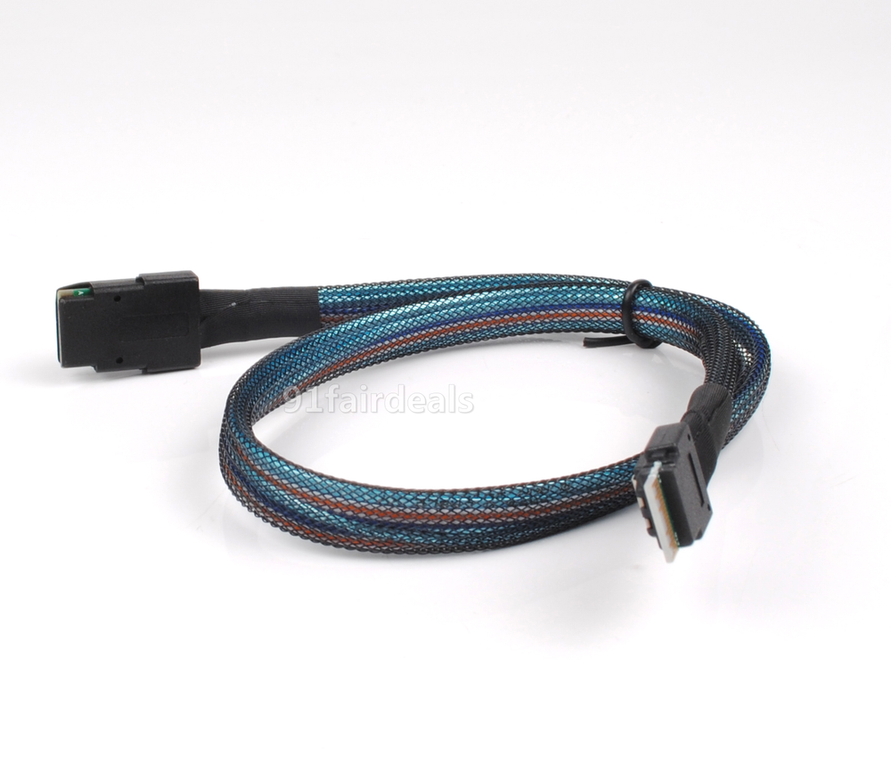 Slim SAS SFF-8654 4i 38pin Host to SFF 8087 Target Hard Disk Raid Cable 50CM