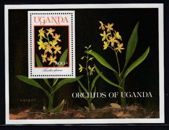 UGANDA Orchids MNH souvenir sheet