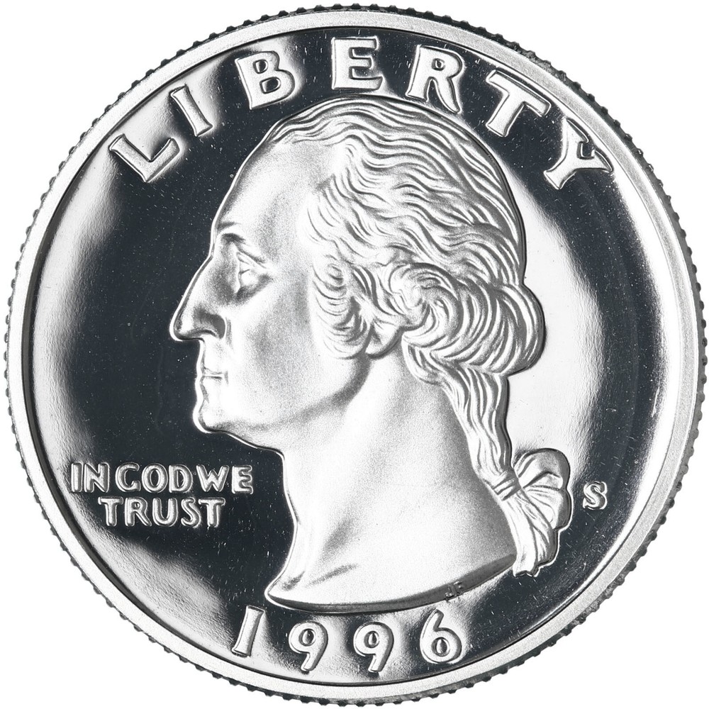 1996 S Proof Set Original Box & COA 5 Coins CN-Clad