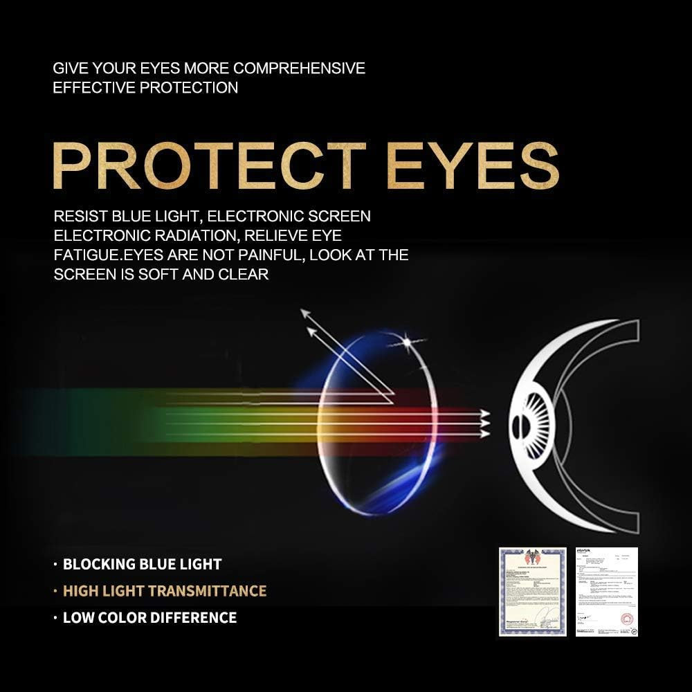 Computer Reading Glasses Blue Light Blocking Lightweight Glasses for Women 2 Pac