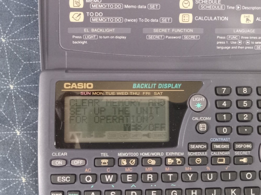 VTG Casio Digital Diary Planner SF-4985 ER 256 KB