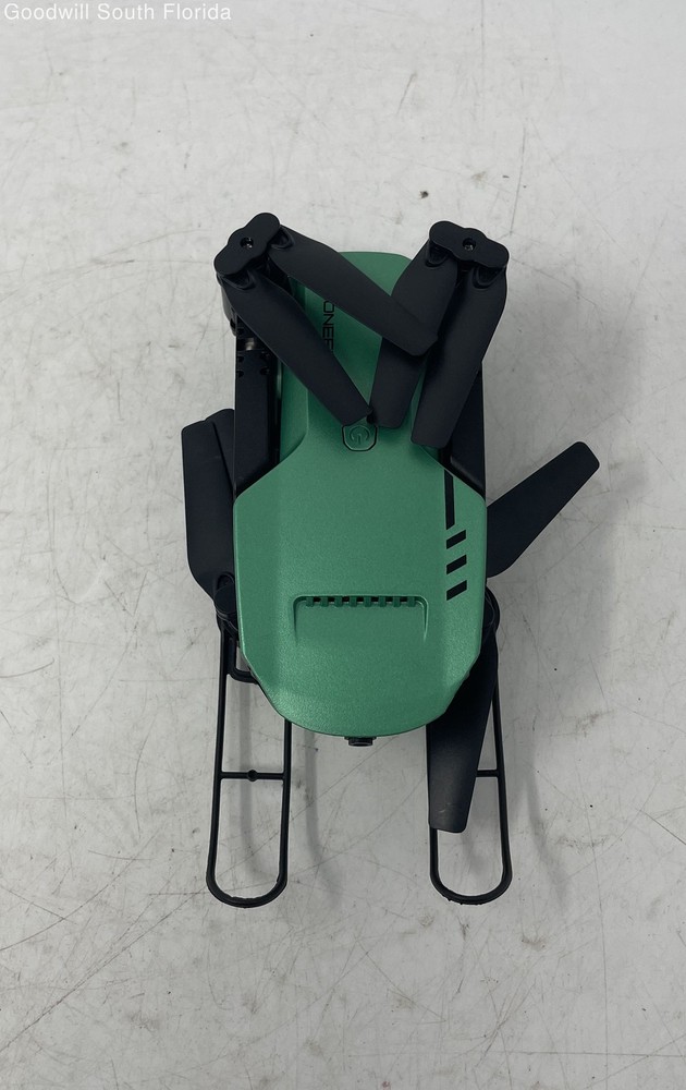 Pioneer Black Green Foldable Obstacle Avoidance Drone With Controller Not Tested