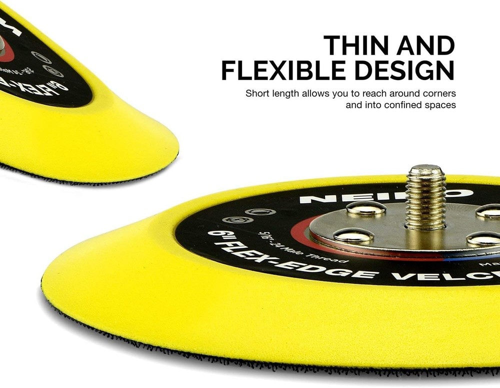 Neiko 30267A Flexible-Edge Hook-and-Loop PU Backing Pad for DA Sander...