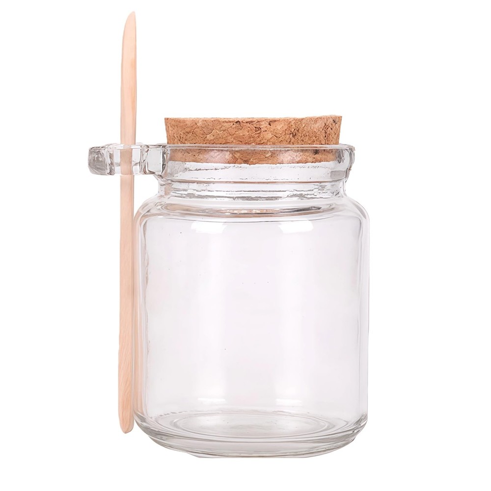 1Pcs 250ml/8.3oz Empty Clear Glass Storage Container Bottle Jars With Cork St...
