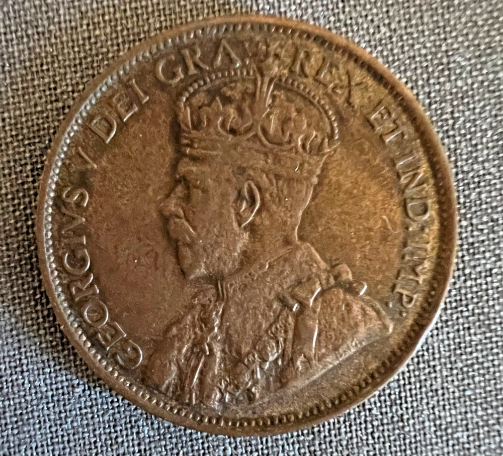 1913 Canada One Cent Foreign Coin