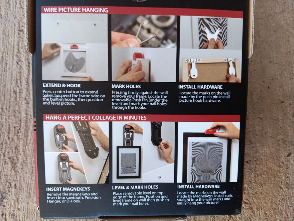 Saker Picture Hanging and Leveling Tool Kit New item.