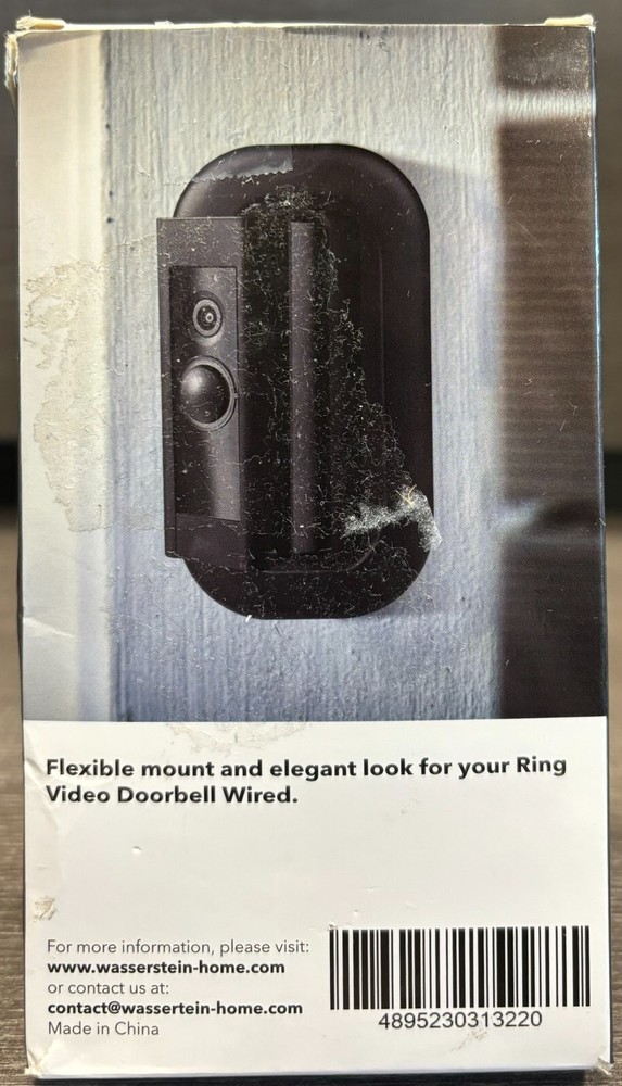 Horizontal Adjustable Angle Mount and Wall Plate for Ring Video Doorbell Wired