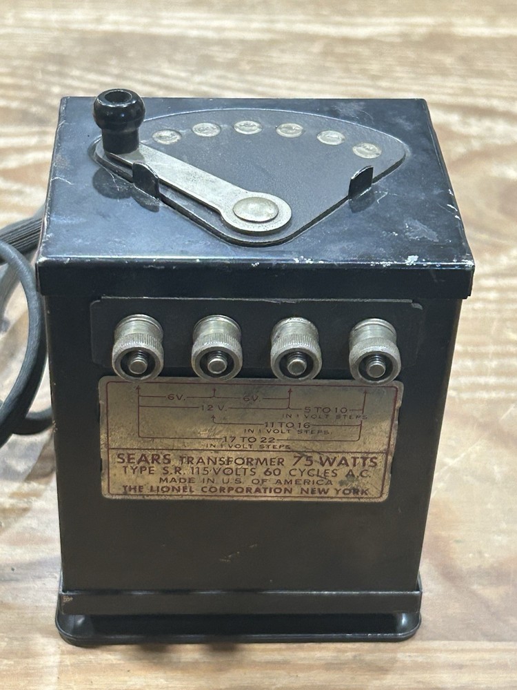 Lionel Type S. R. Sears Transformer 75 Watts