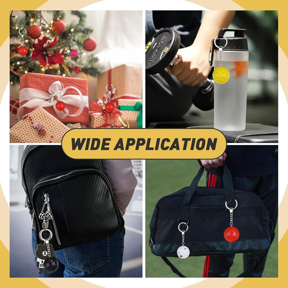 Pickleball Keychains - Mini Ornaments for Lovers 9-pack