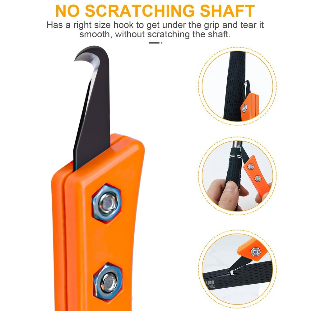 10PCS Hook Blade Knife Set, 3.4 in Double-End Golf Grip Removal Tools