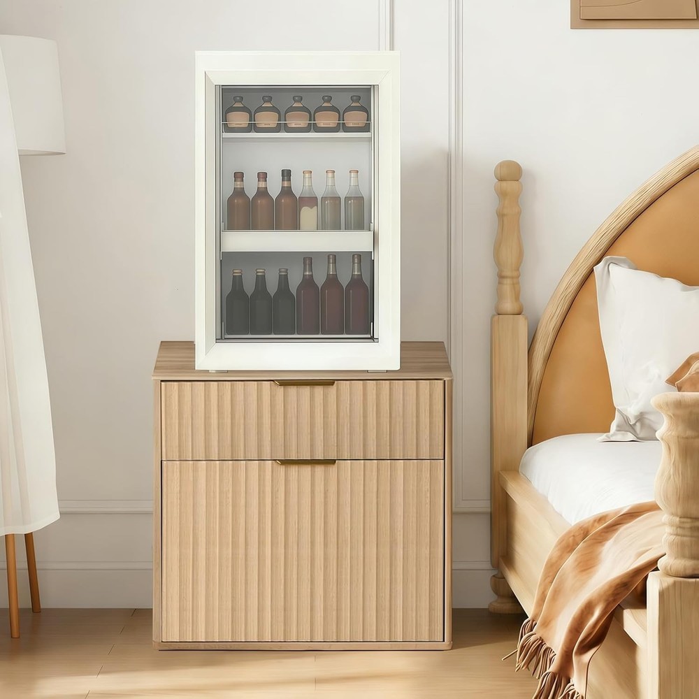 Mini Fridge Stand with Storage