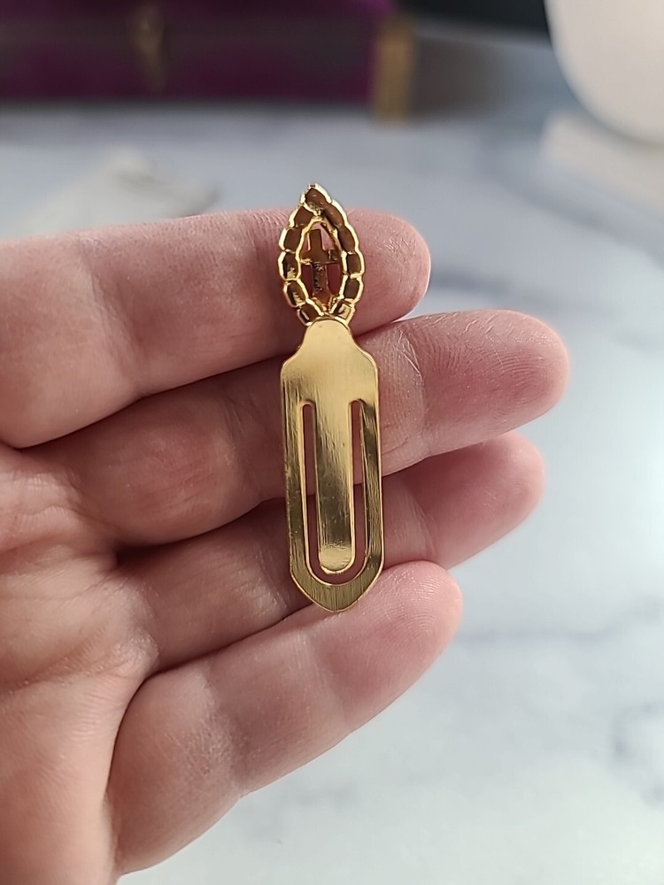 Austrian Crystal Book Marker 24k GP Book Marker