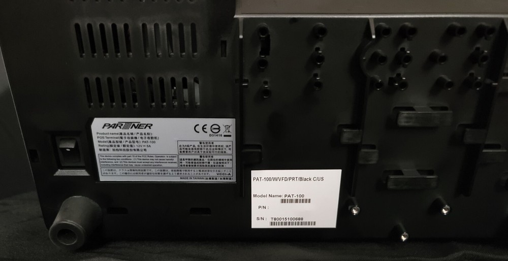 PARTNER TECH PAT-100 ALL-IN-ONE ANDROID POS TERMINAL *TESTED*