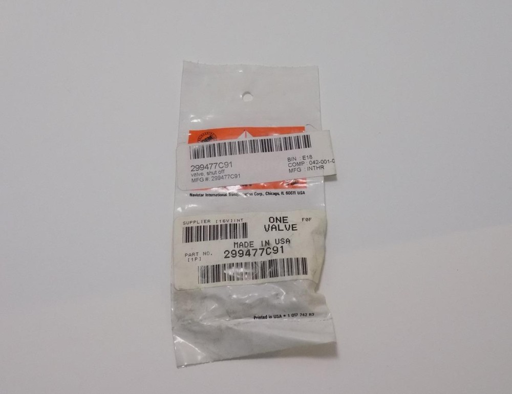 International 299477C91 OEM Valve