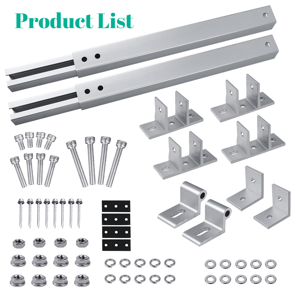 Adjustable 15°-30° Solar Panel Tilt Mount Brackets Kit Aluminum Mounting Set US