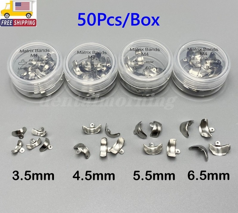 Dental Sectional Contoured System Matrix Bands M4 Metal Matrices Refill