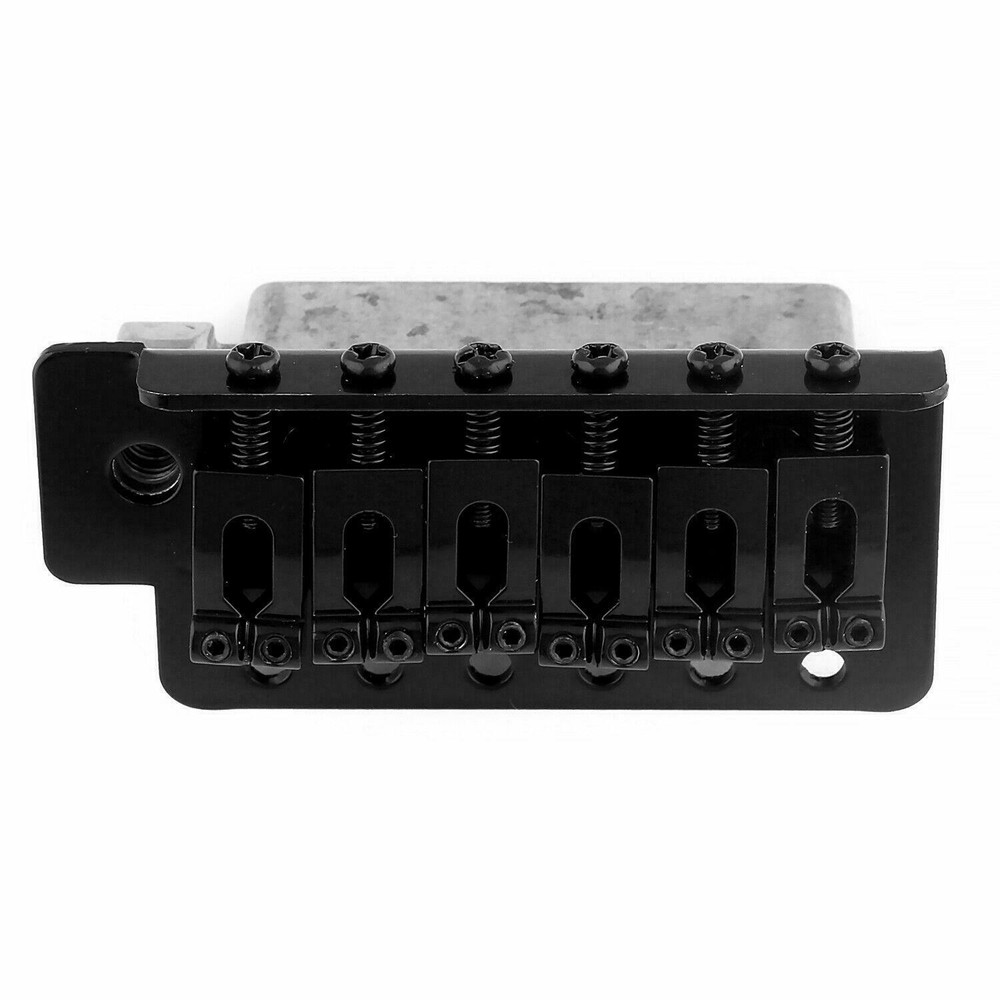 6 String Saddle Single Tremolo Guitar Bridge System for ST Strat SQ Guitar Black