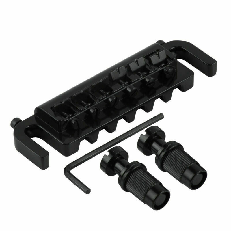 Black Flexible Wraparound Bridge Tailpiece for LP Les Paul SG Solid-Body Guitar
