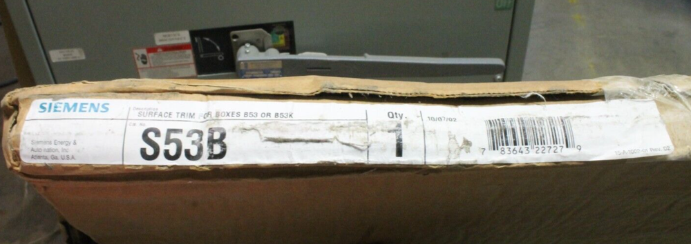 Siemens S53B Panelboard Cover