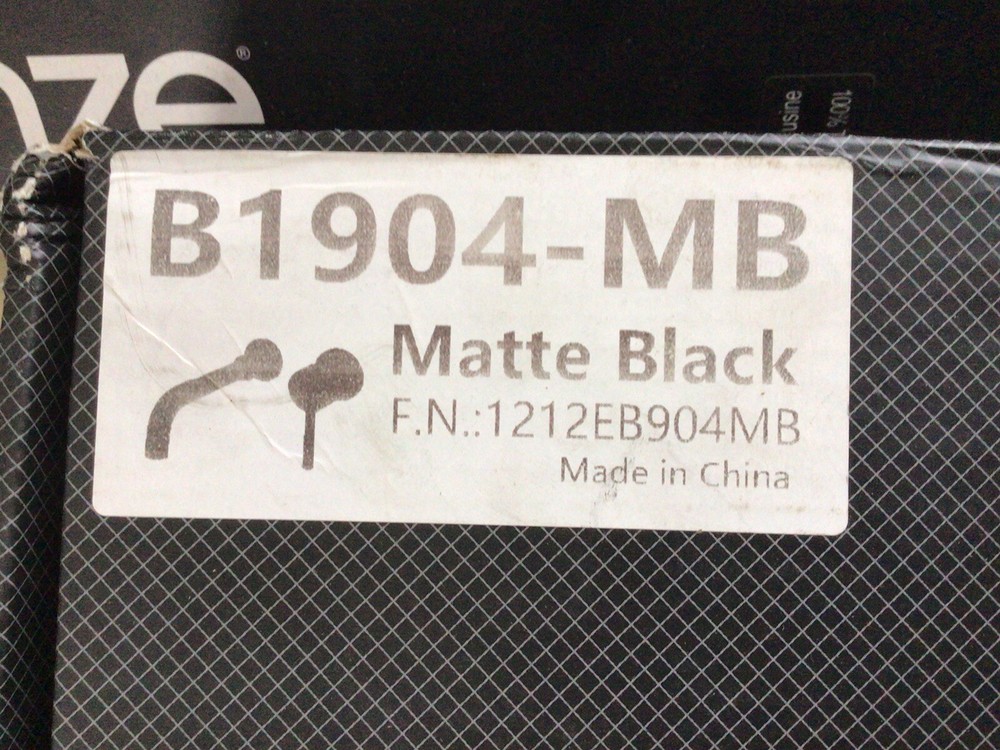 Maxwell One-Handle Wall Mount Bathroom Faucet Matte Black B1904-MB