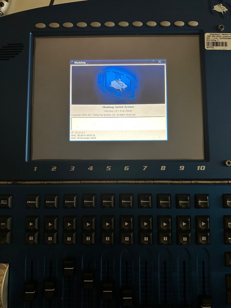 Smashwolf Productions WholeHog 3 Lighting Console