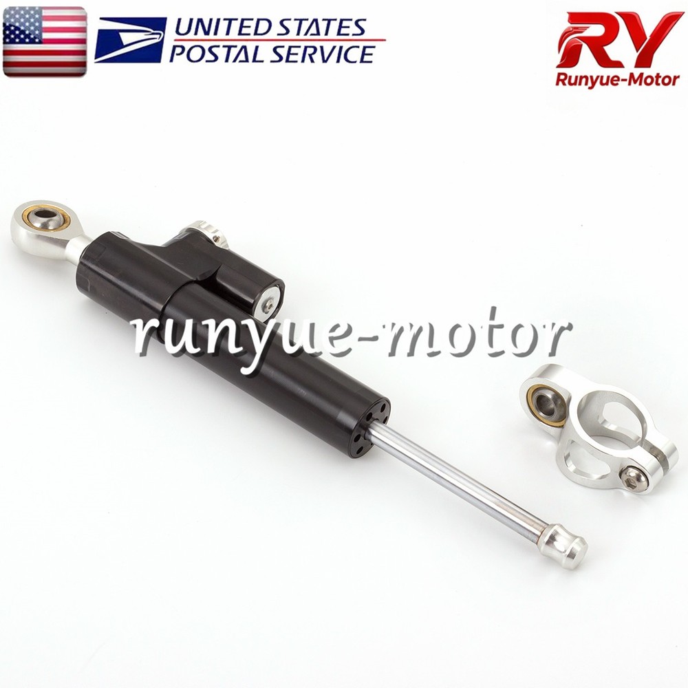 Adjustable Motorcycle Steering Damper Stabilizer Linear Control Universal Motor