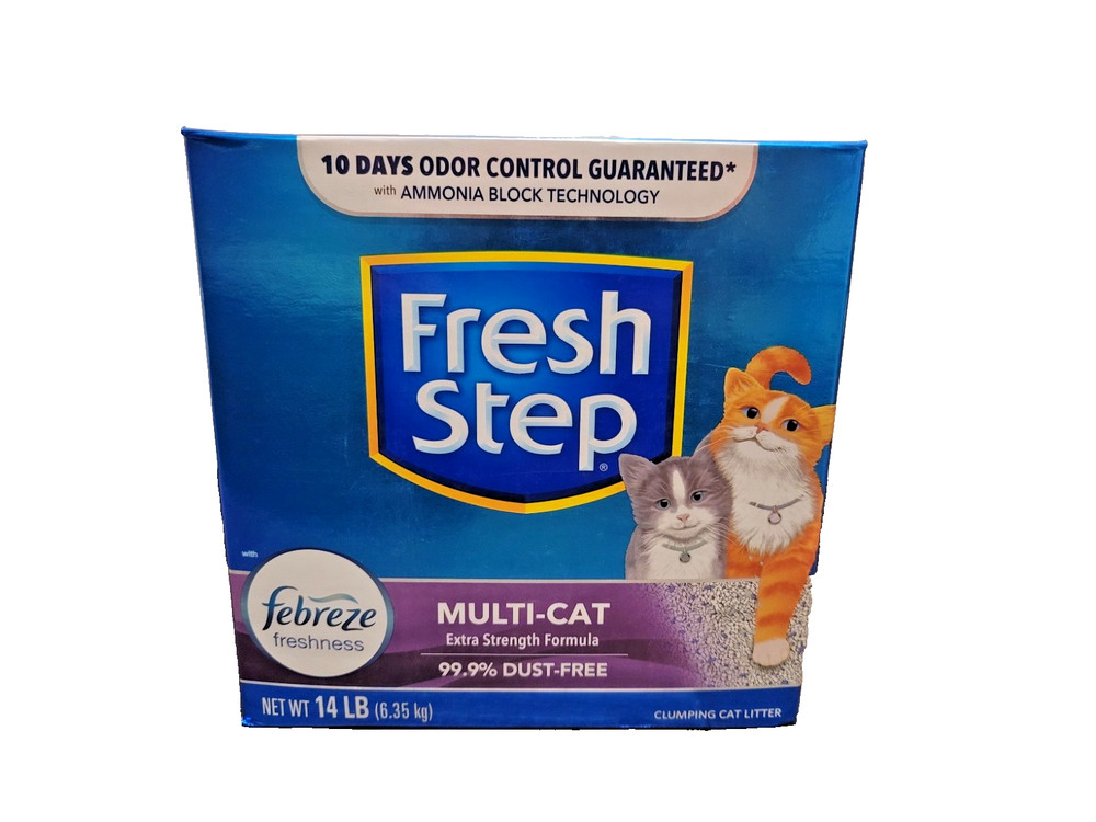 Fresh Step Multi-Cat Clumping Cat Litter with Activated Charcoal, 14 Lb