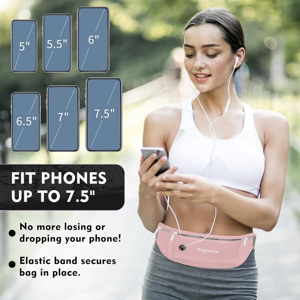 Slim waterproof running waist pack belt
