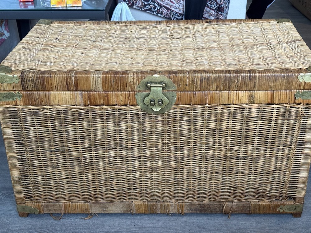 Vintage Bamboo Chest