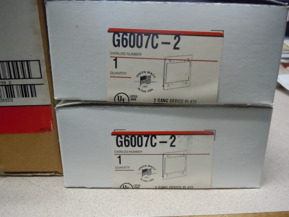 Wiremold G6007C-2 2-Gang Device Plate For Vertical Mounting Devices 2 Pack