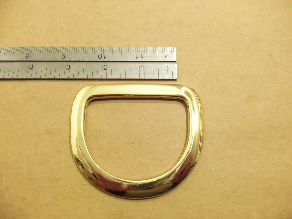 2 1/2" Solid Brass Heavy Duty Saddle D Rings (Pack Of 2)