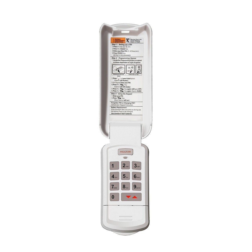 Overhead Door Legacy Odyssey Python Wireless Garage 1 Keypad, White