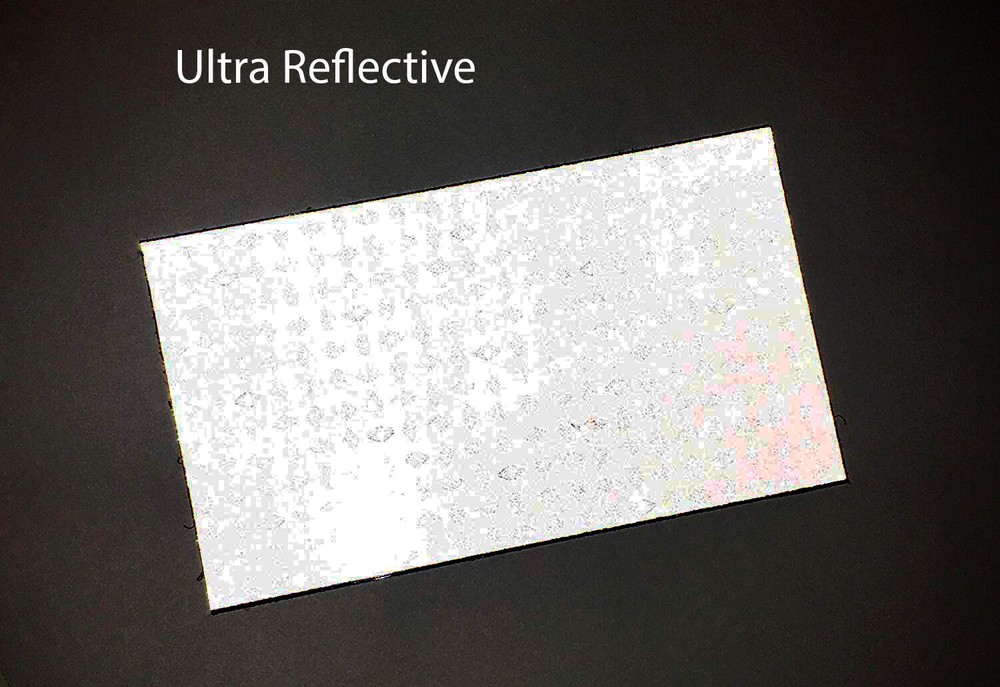 HI-VIS BLANK REFLECTIVE TACTICAL Solas (WHITE LIGHT) 2X3.5" PATCH - HOOK/LOOP