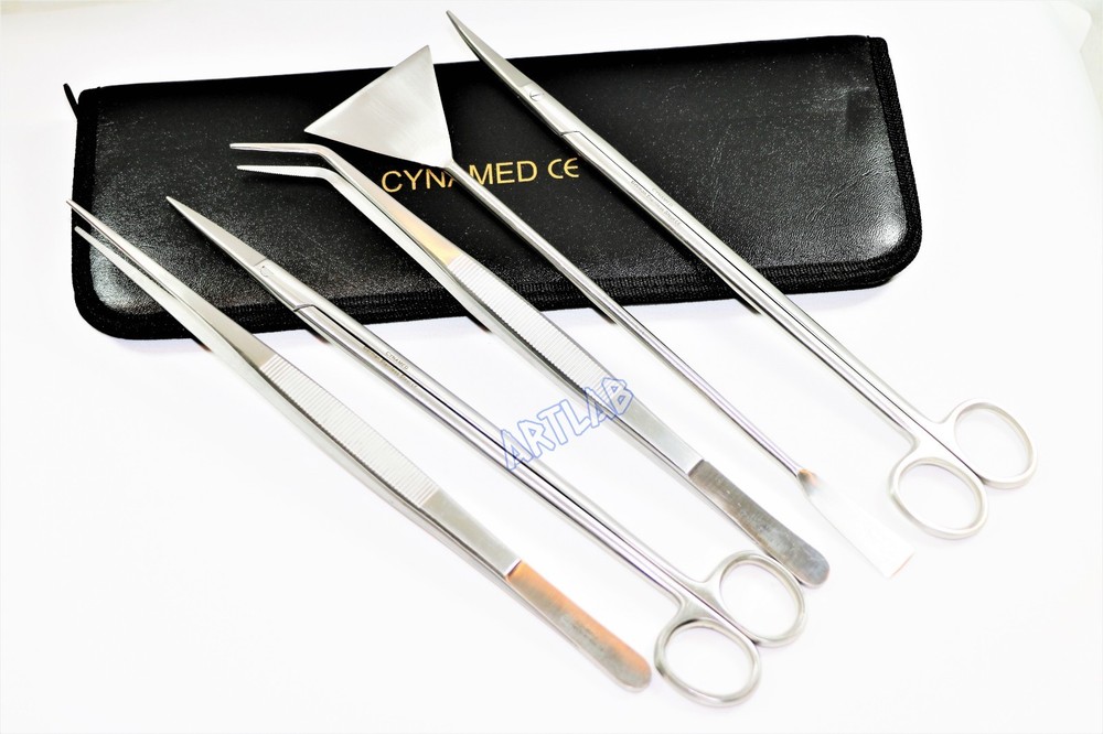 PREMIUM GERMAN FISH TANK CLEANING KIT-BASIC AQUASCAPING TOOLS STAINLESS 5PCS